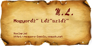 Mogyoró László névjegykártya